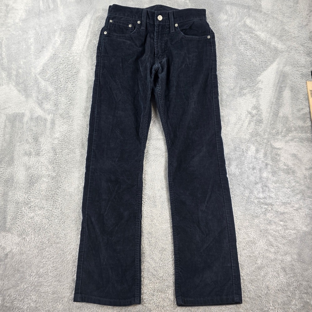 Levis 514 Straight Fit Corduroy Navy Blue W28 L30 Mens Trousers Y2K Heritage